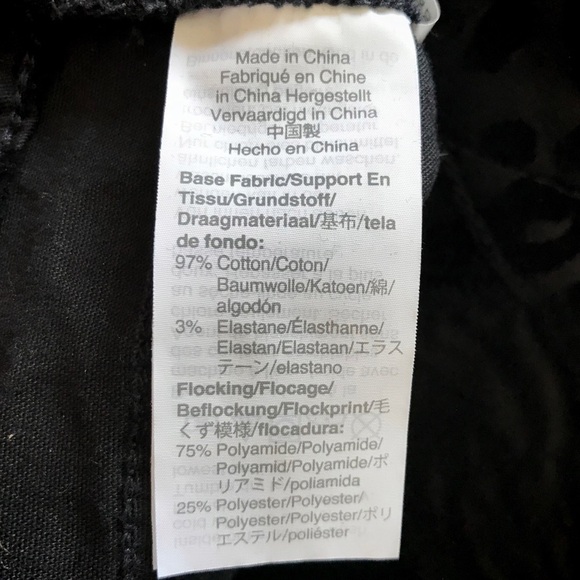 Madewell NWT 9” Skinny Jeans Flocked Leopard Sz 27 - Picture 8 of 8